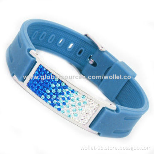Silicone Power Bracelet, Healthcare Products for People, Accepts Customization